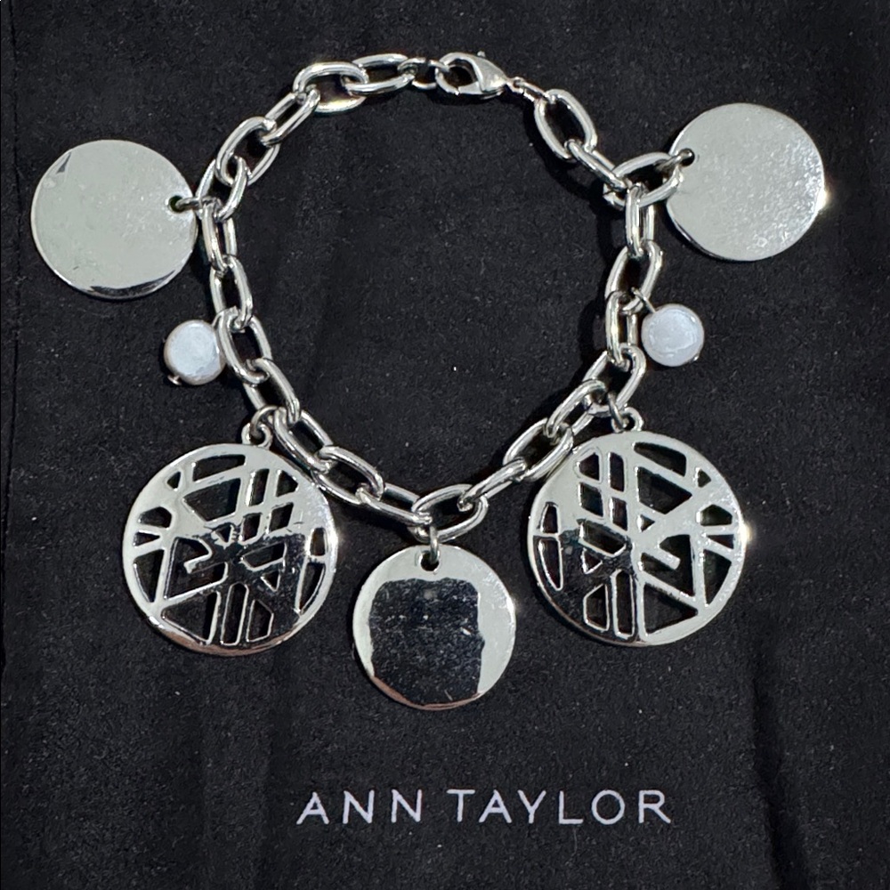 Ann Taylor Silver Charm Bracelet